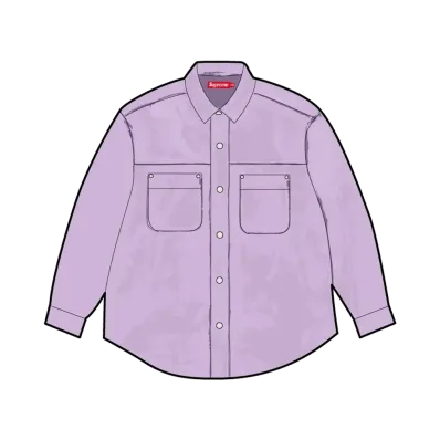 Supreme Faux Suede Snap Shirt "Lavender"