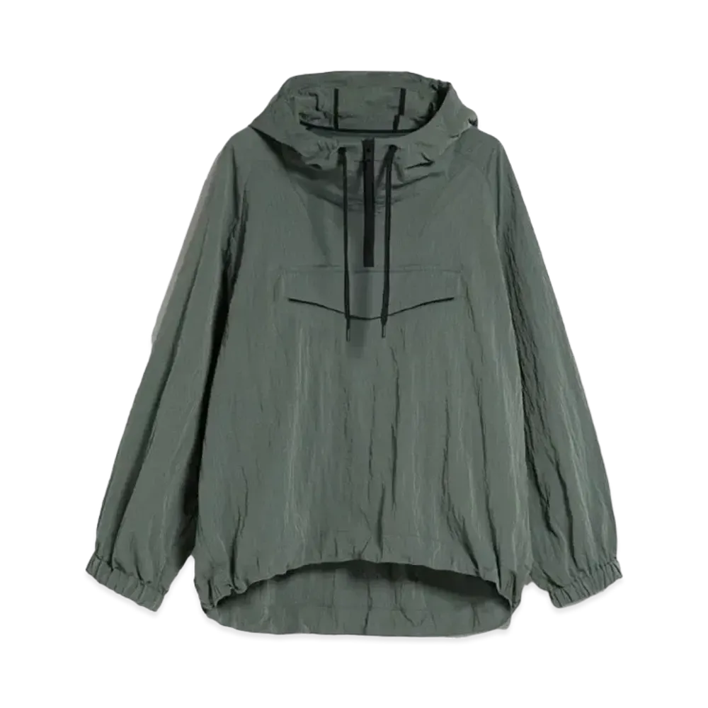 Max Mara Pergola Washed Nylon Crinkle Parka "Sage Green"