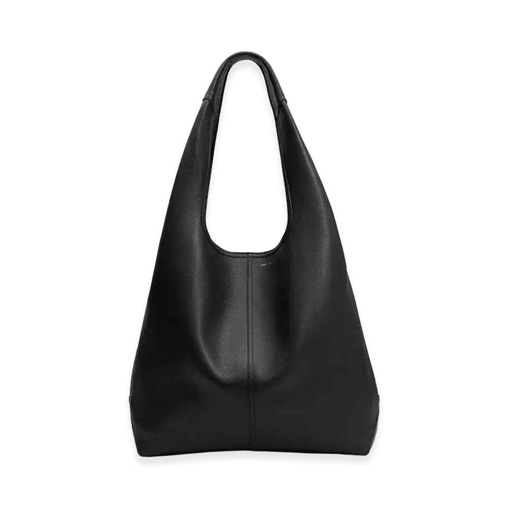 AMI PARIS Smooth Leather Etienne Hobo Bag "Black"