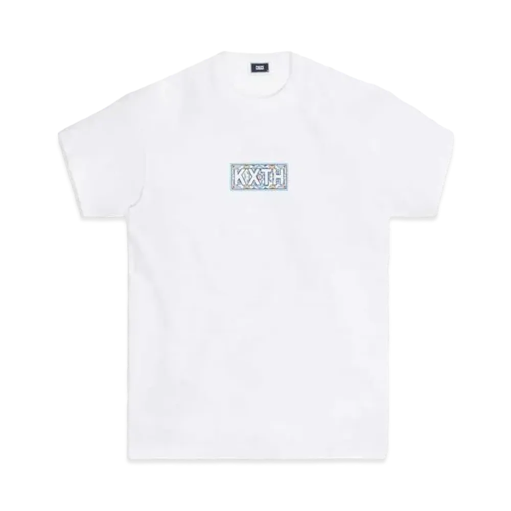 Kith Blue Moroccan Tile Classic Logo Tee "White"