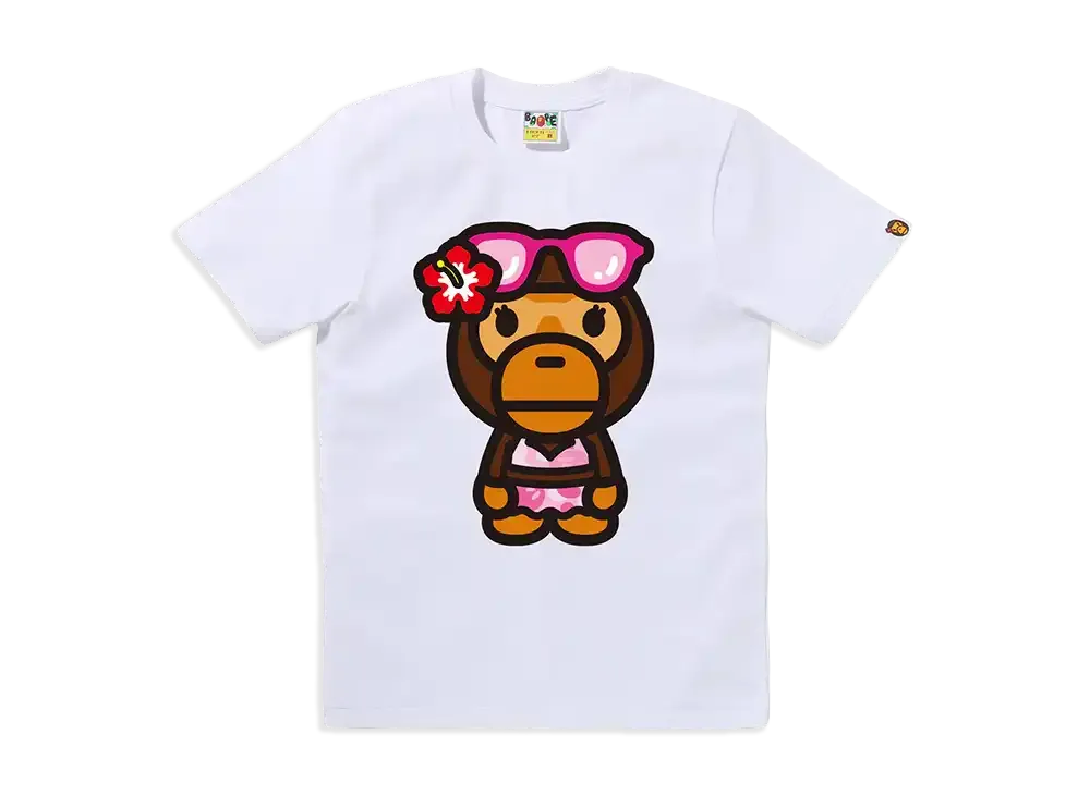 A BATHING APE Women's Big Baby Lisa Summer Tee "White"