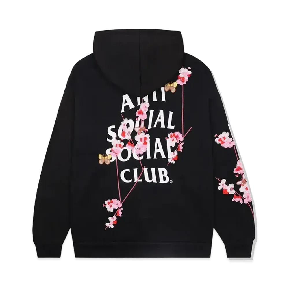 ANTI SOCIAL SOCIAL CLUB FA22 Kkotch Butterflies Black Hoodie - Full Embroidery "Black"