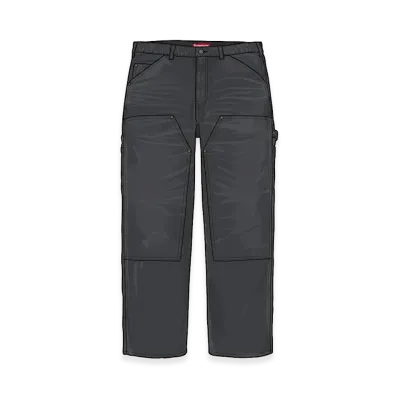 Supreme Worn Double Knee Painter Pant "Black" (26FW)
