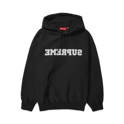 Supreme Reverse Hooded Sweatshirt "Black"
