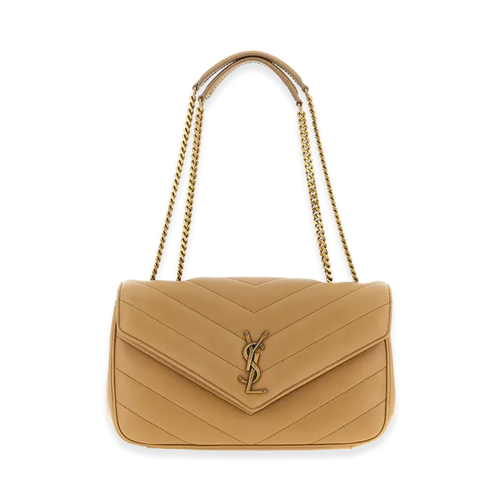 Saint Laurent Women's Loulou Medium Shoulder Bag "Beige"