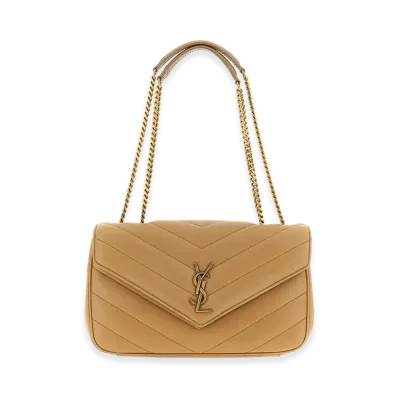 Saint Laurent Women's Loulou Medium Shoulder Bag "Beige"