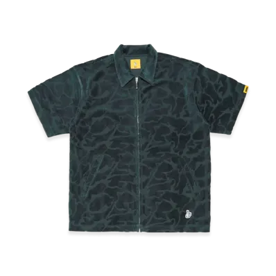 FR2 Pile Jacquard Rabbits Camo Short Sleeve Shirt "Green"