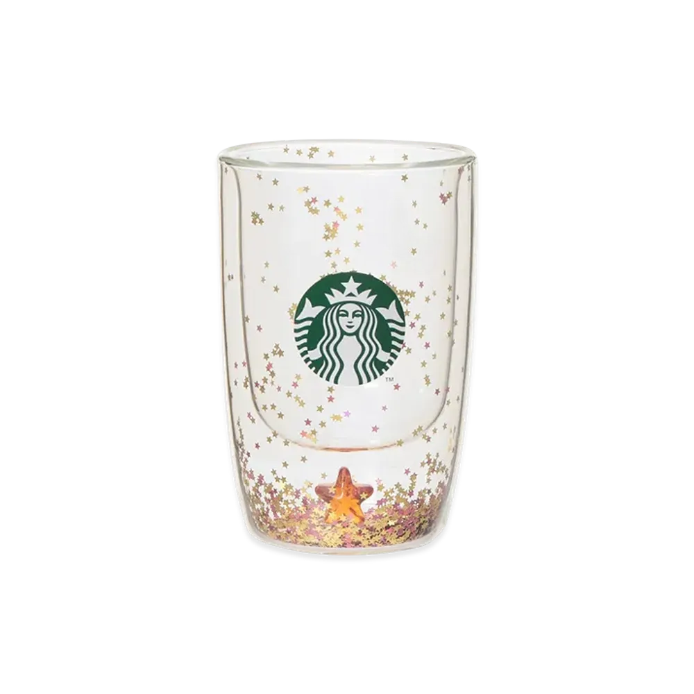 STARBUCKS Holiday 2025 Double Wall Heat-Resistant Glass Star 355ml "Clear"