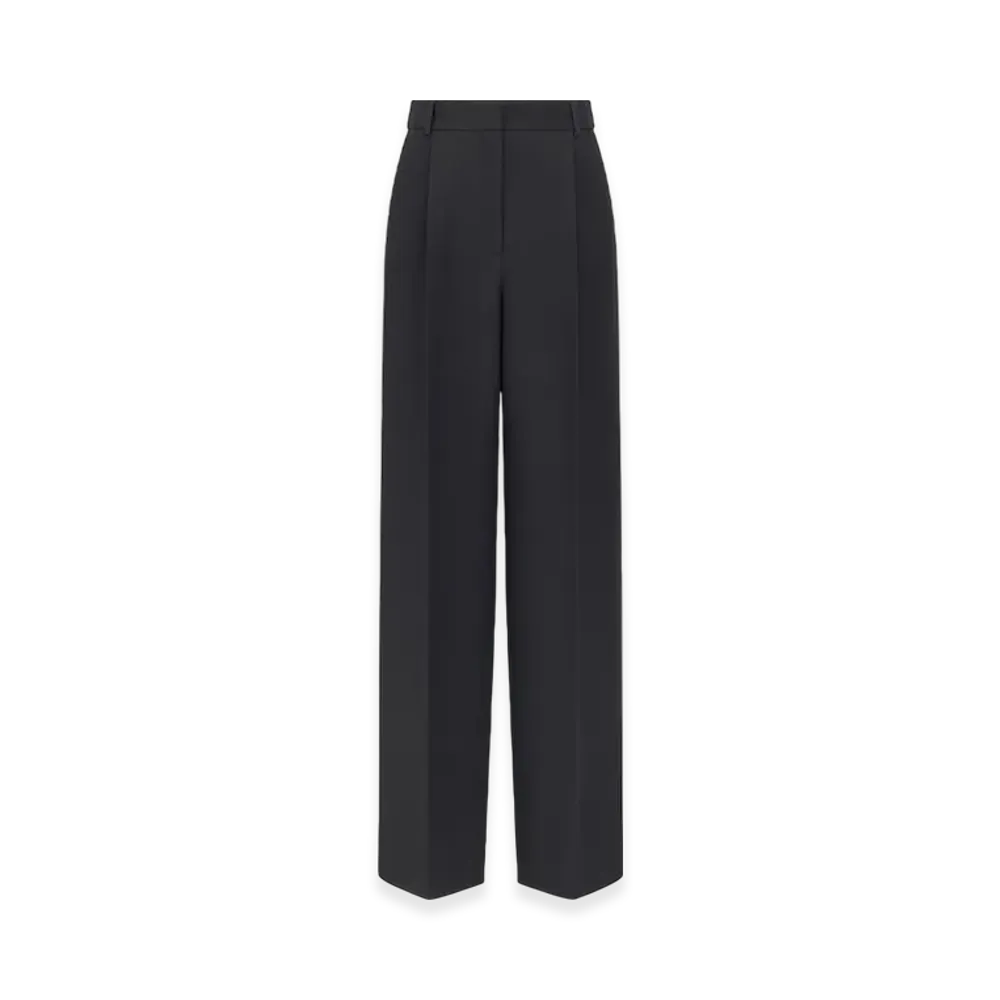 Dior Women's Flared Pants Wool Silk "Black"
