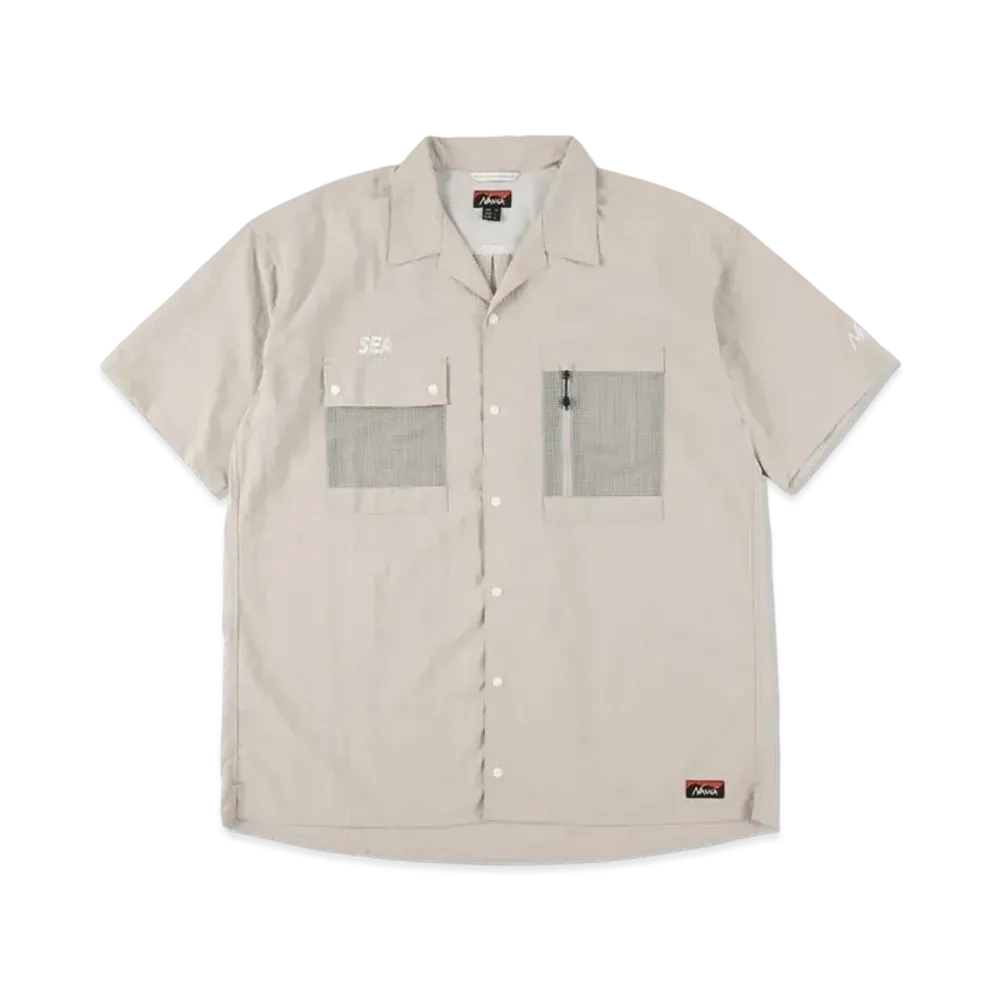 WIND AND SEA x NANGA NYLON TUSSER SHIRT "Ivory"