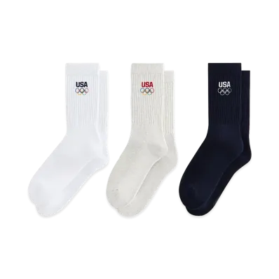 Kith x Team USA 3-Pack Crew Socks "Multi"