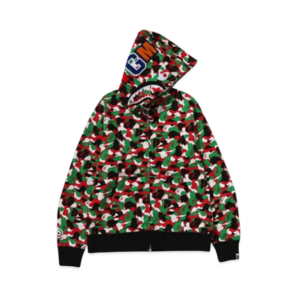A BATHING APE Bape Store Dubai Separate Shark Full Zip Hoodie "Multi"