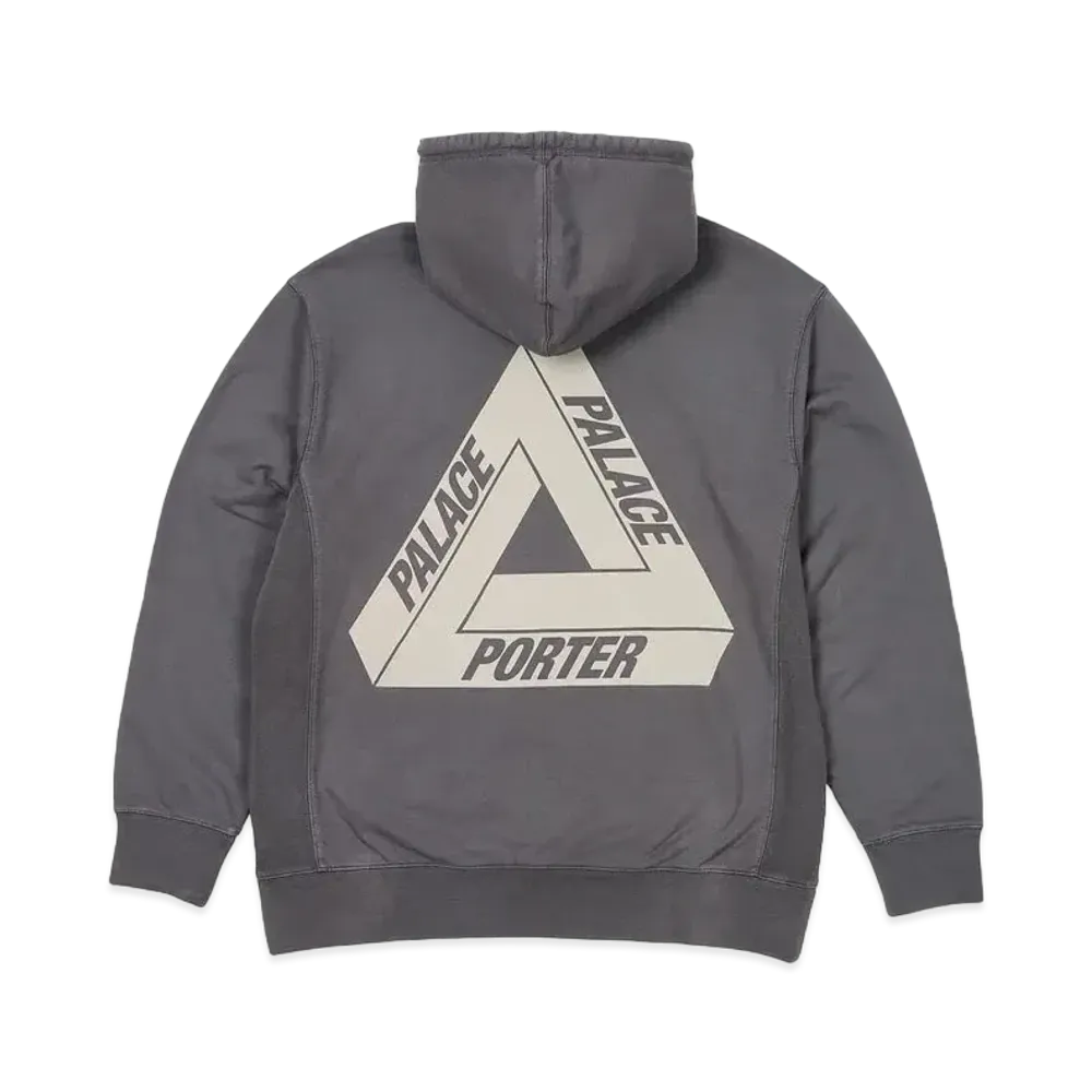 PALACE PORTER Tri-Ferg Hood "Dark Grey"