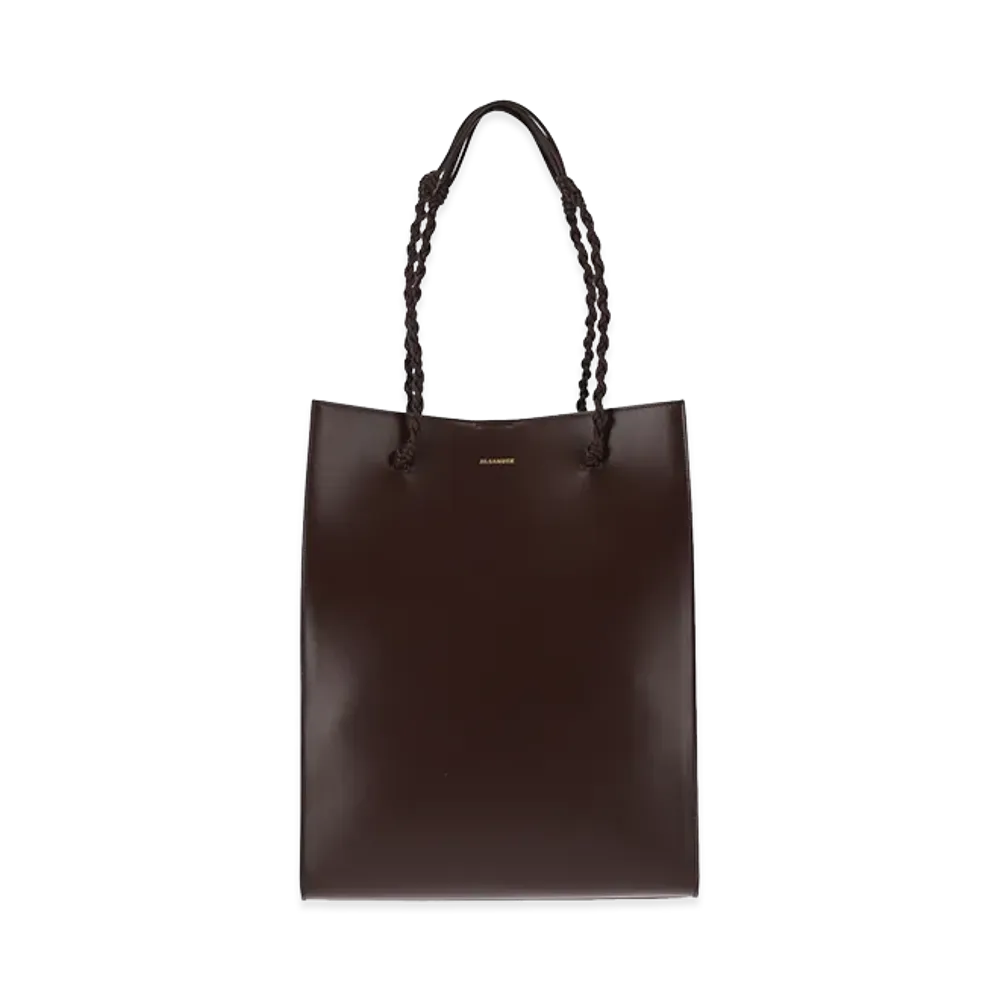 Jil Sander Women's Leather Tangle Shopping Bag "Brown/Chocolate"