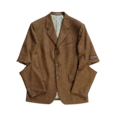 KAPITAL Herin Bon Tweed Cut Out Elbow Jacket "Gold"