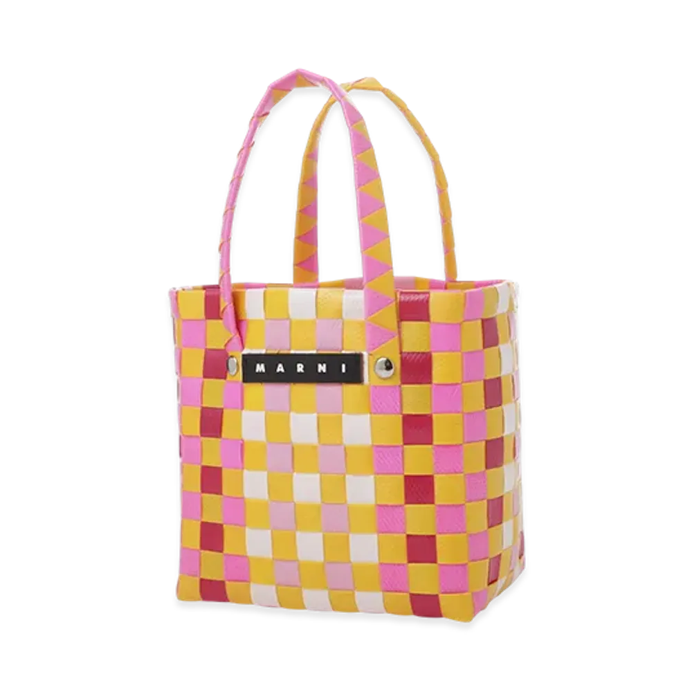 MARNI Micro Basket Bag "Pink/Yellow"