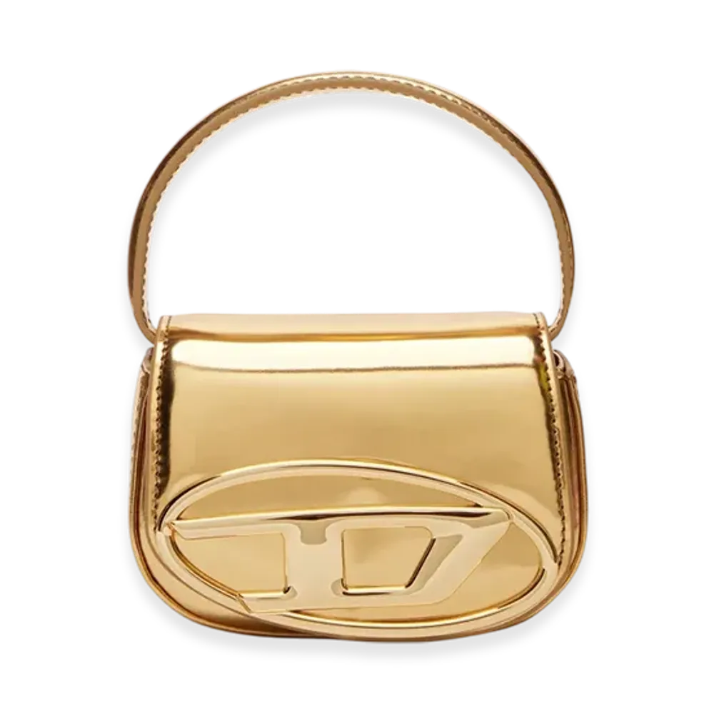Diesel 1Dr-XS-S Cow Leather Shoulder Bag XS "Gold"