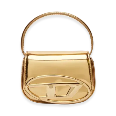 Diesel 1Dr-XS-S Cow Leather Shoulder Bag XS "Gold"