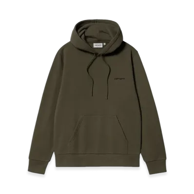 Carhartt WIP Hooded Script Embroidery Sweatshirt "Cypress"