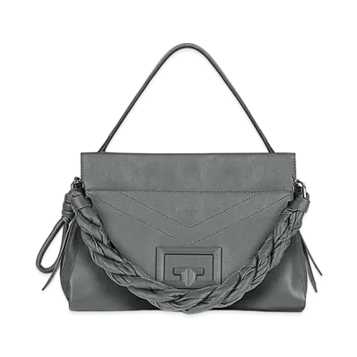 GIVENCHY ID93 Leather Shoulder Bag "Gray"