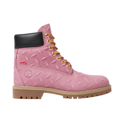 Supreme × Timberland Diamond Plate 6inch Premium Waterproof Boot "Pink"