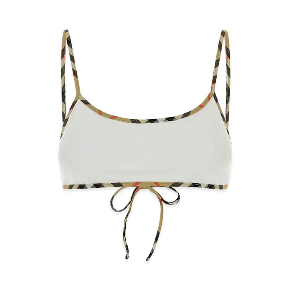 Burberry Women's Stretch Nylon Bikini Top "White"