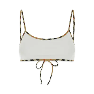 Burberry Women's Stretch Nylon Bikini Top "White"