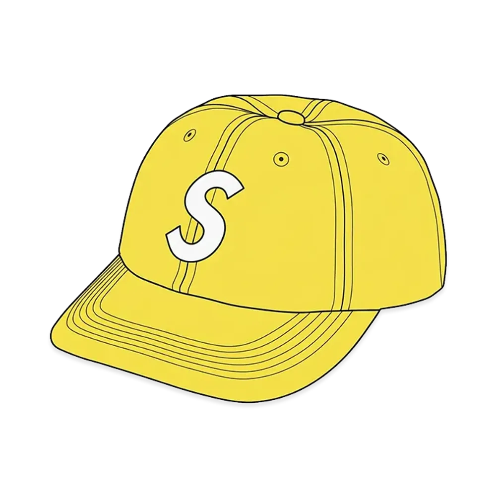 Supreme Washed Canvas S Logo 6-Panel "Yellow"