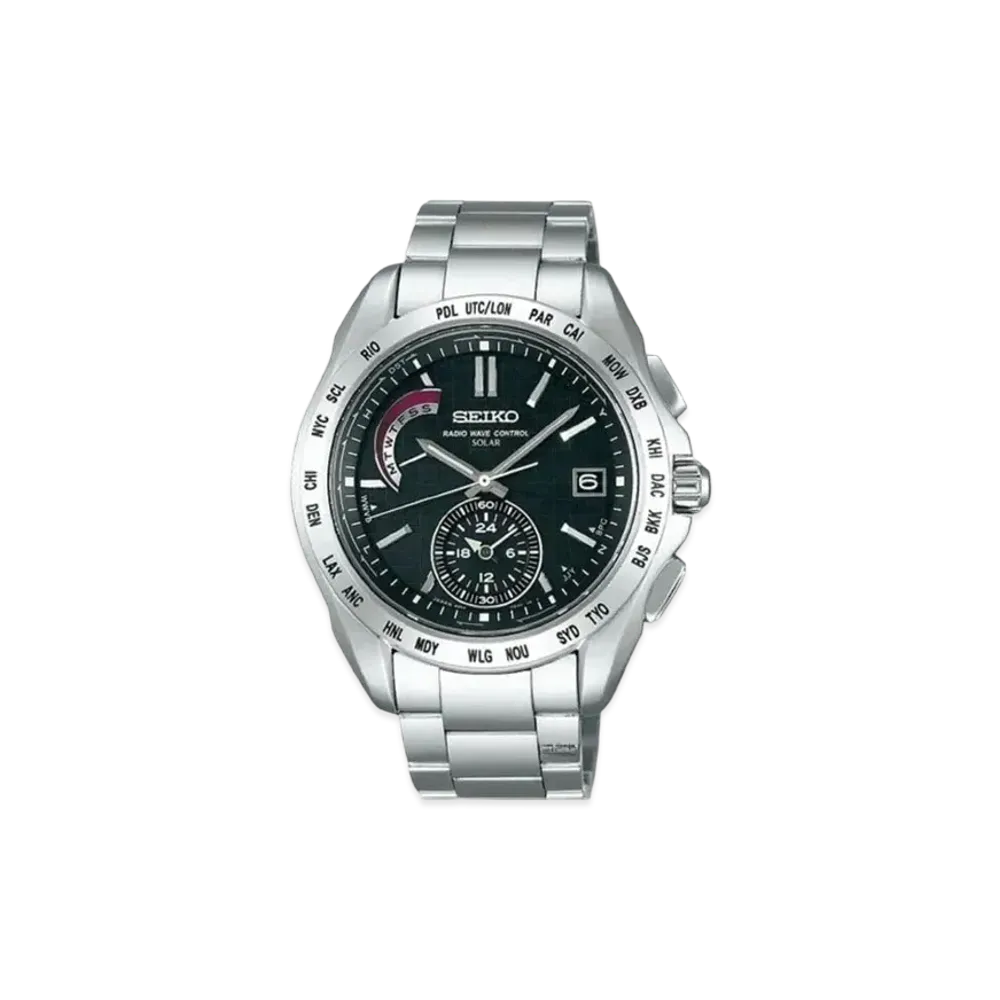 SEIKO Brights Solar Radio World Time "Black" SAGA087