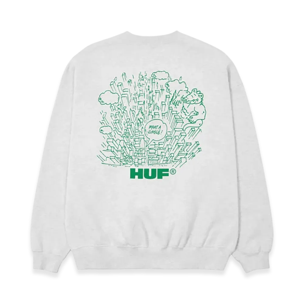 HUF What A Jungle Crew "Ash Grey"