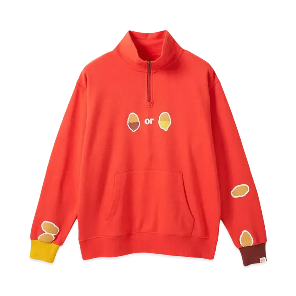 graniph x McDonald's Chicken Mcnuggets Fleece Half Zip Sweat "Red"
