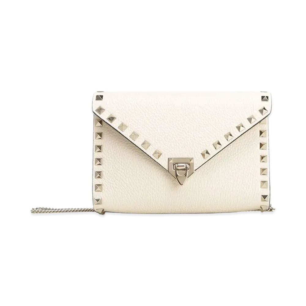Valentino Women's Rockstud Mini Clutch "White"