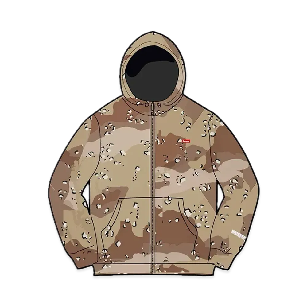 Supreme Windstopper Zip Up Hooded Sweatshirt "Chocolate Chip Camo"