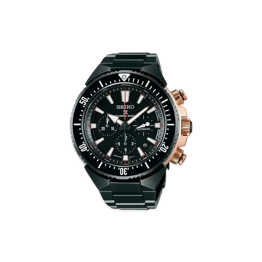 SEIKO Prospex Diver Scuba Transocean Chronograph Rising Wave Collaboration "Black" SBEC002