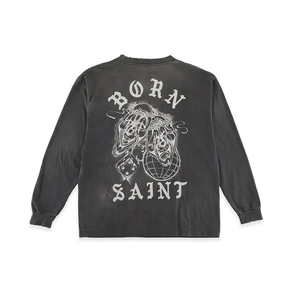 SAINT Mxxxxxx x BORN X RAISED L/S T-Shirt Born Saint "Black"