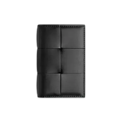 Bottega Veneta Cassette Flap Card Case "Black"