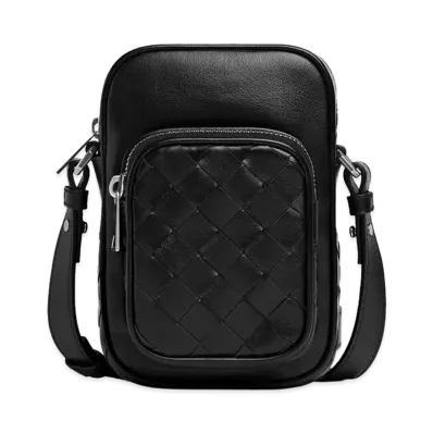 Bottega Veneta Small Intrecciato Pocket Camera Bag "Black"