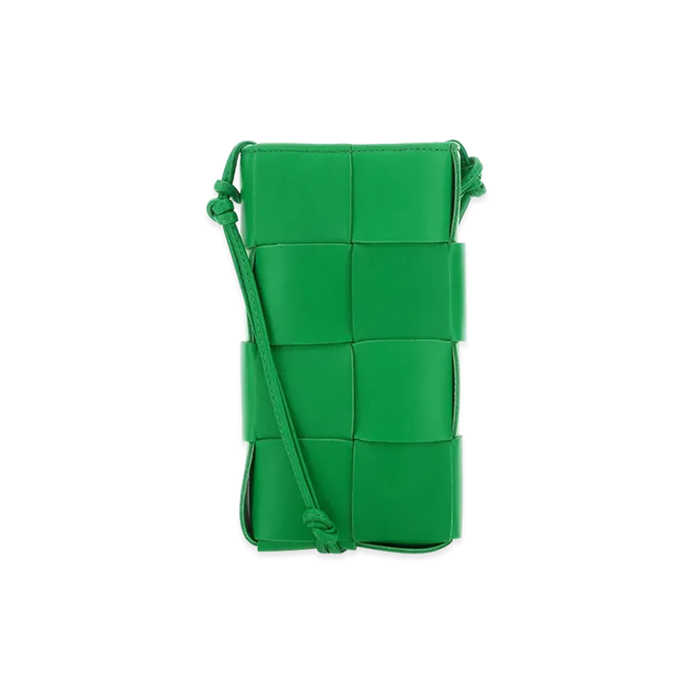 Bottega Veneta Women's Leather Phone Case "Grass Green"