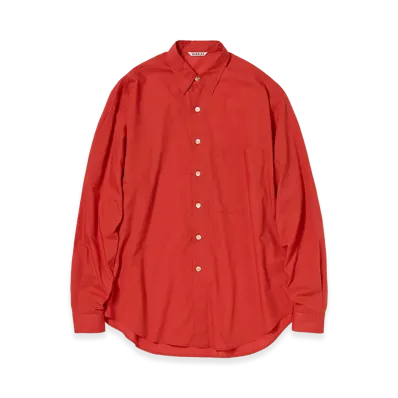 AURALEE Super Fine Cotton Lawn Shirt "Red"
