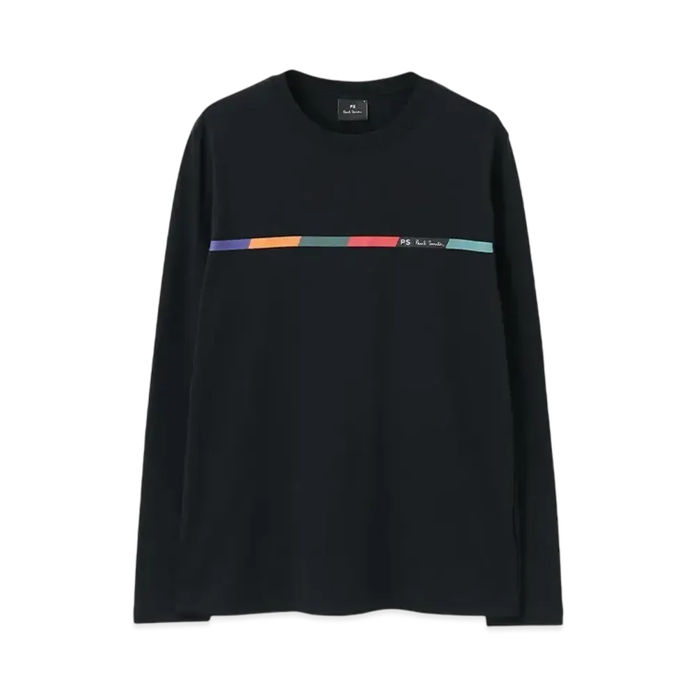 Paul Smith Sports Stripe Bar Long Sleeve T-Shirt "Black"