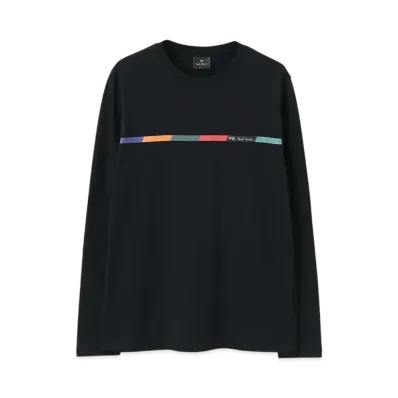 Paul Smith Sports Stripe Bar Long Sleeve T-Shirt "Black"