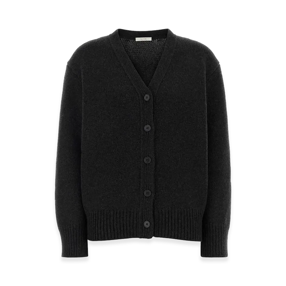 The Row Women's Stretch Cashmere Blend Pranavi Cardigan "Black/Slate"