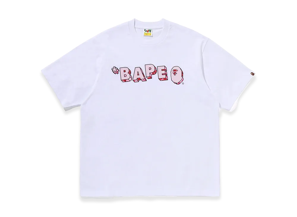 A BATHING APE ABC Camo Bape Logo Relaxed Fit Tee "White"