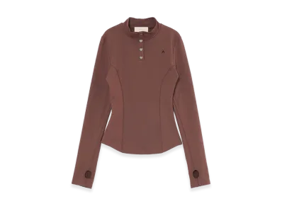 ANDMARY Women's Heart Button Fit Tops "Brown"