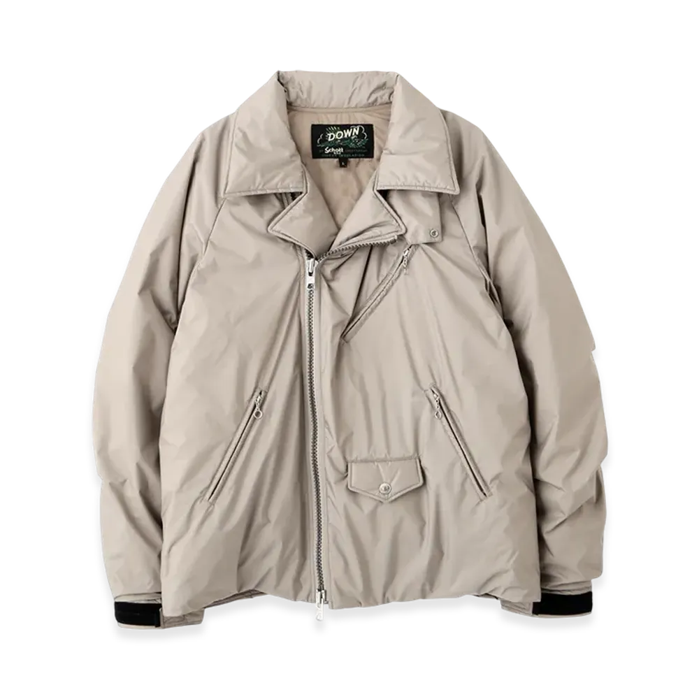 Schott x NANGA Aurora Double Breast Down Jacket "Beige"
