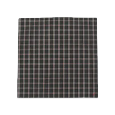 BEAMS Tartan Check Handkerchief "Black"