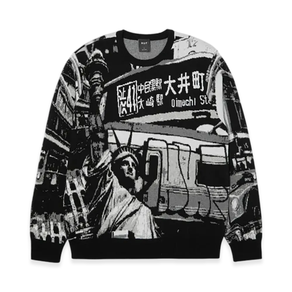 HUF Worldwide Commuter Sweater "Black"