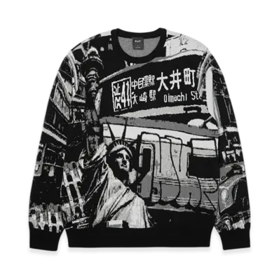 HUF Worldwide Commuter Sweater "Black"