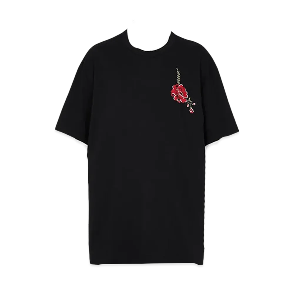 COMME des GARCONS HOMME PLUS Flower Embroidery T Shirt "Black"