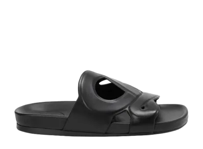 LOEWE Ease Monogram Slide in Vegetable Tanned Calfskin "Black"